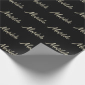 Matilde white gold Handwriting Geschenkpapier ラッピングペーパー (角)