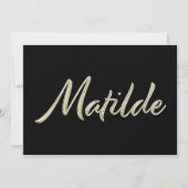 Matilde white gold Handwriting Karte カード (正面)