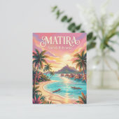 Matira Beach French Polynesia ポストカード (スタンド正面)