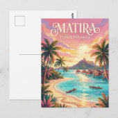 Matira Beach French Polynesia ポストカード (正面/裏面)
