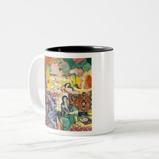 Matisseの絵画がとても異なっているなぜか ツートーンマグカップ (正面左)