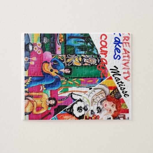 Matisseの絵画のコラージュの創造性 ジグソーパズル (横)