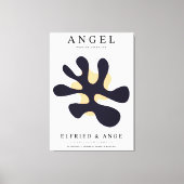 Matisse Abstract Organic Shape Art Print Navy キャンバスプリント (正面)