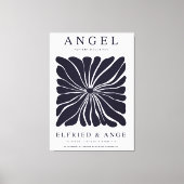 Matisse Floral Abstract Dark Navy Wall Art Print キャンバスプリント (正面)