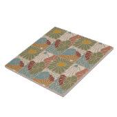 Matisse Groovy floral Art Nouveau 1970s タイル (側面)