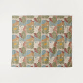 Matisse Groovy floral Art Nouveau 1970s Boho タペストリー (正面(横))