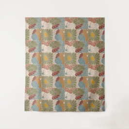 Matisse Groovy floral  Art Nouveau 1970s Boho  タペストリー
