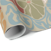 Matisse Groovy floral  Art Nouveau 1970s Boho  ラッピングペーパー (ロールコーナー)