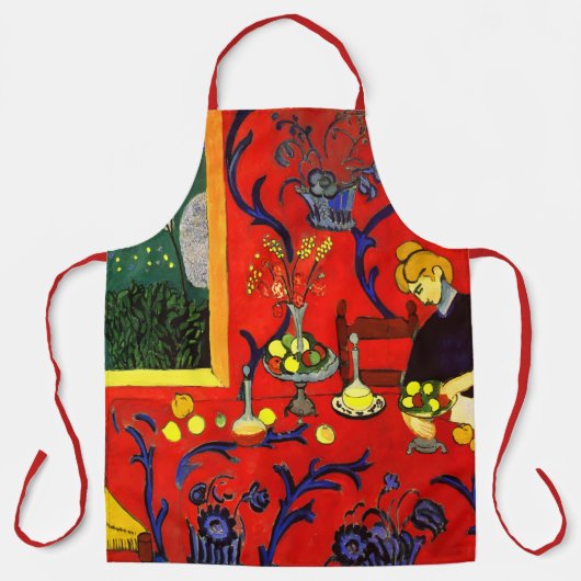 Matisse Harmony in Red エプロン (正面)