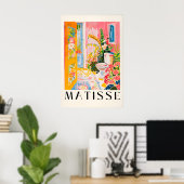 Matisse Inspired Bathroom Art Print Tropical Pink ポスター (ホームオフィス)