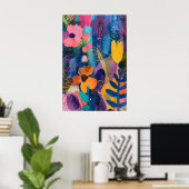 Matisse Inspired Floral Art Print Modern Botanical ポスター (ホームオフィス)