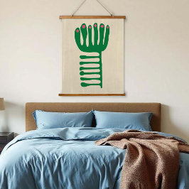 Matisse Inspired Green and Pink 吊り下げ型タペストリー