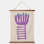 Matisse Inspired Purple and Blue 吊り下げ型タペストリー (正面)