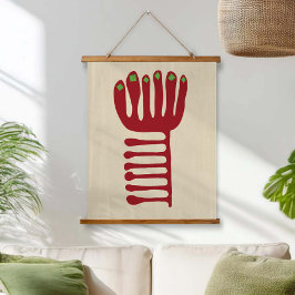 Matisse Inspired Red and Green 吊り下げ型タペストリー