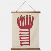 Matisse Inspired Red and Green 吊り下げ型タペストリー (正面)