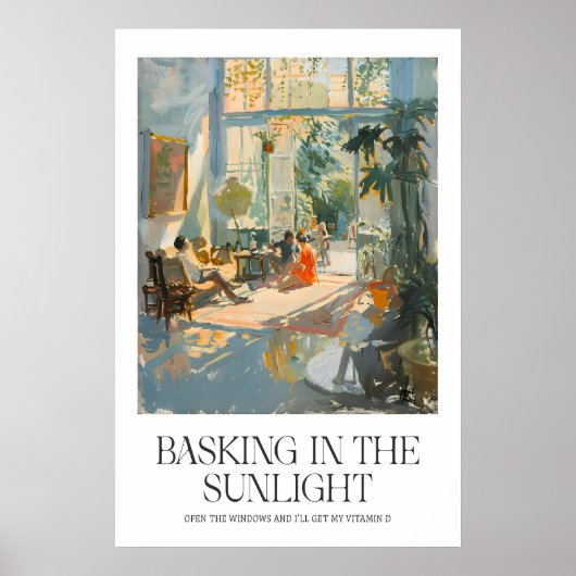 Matisse Inspired Sunroom Print Warm Indoor Scene ポスター (正面)