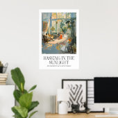 Matisse Inspired Sunroom Print Warm Indoor Scene ポスター (ホームオフィス)