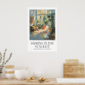 Matisse Inspired Sunroom Print Warm Indoor Scene ポスター (キッチン)