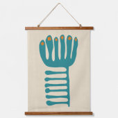 Matisse Inspired Teal and Orange 吊り下げ型タペストリー (正面)