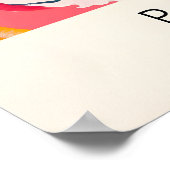 Matisse Style Cat Art Print Pink Tropical Woman ポスター (角)