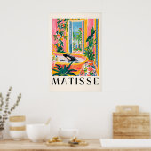 Matisse Style Orca in Bathtub Print Tropical ポスター (キッチン)