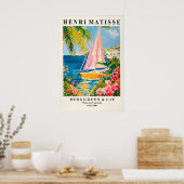 Matisse Style Sailing Boat Art Print Beachy Summer ポスター (キッチン)