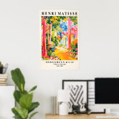 Matisse Style Tropical Forest Art Print Pink ポスター (ホームオフィス)