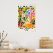 Matisse Style Tropical Forest Art Print Pink ポスター (キッチン)