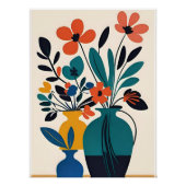 Matisse-Style Vases of Flowers ポスター (正面)