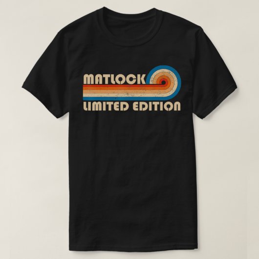 MATLOCK姓レトロヴィンテージ80s 90s誕生日ルー Tシャツ (デザイン正面)