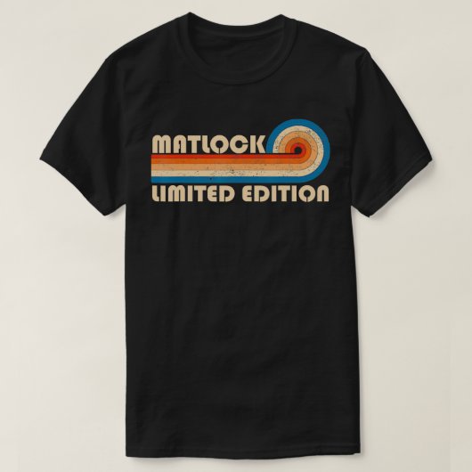MATLOCK姓レトロヴィンテージs誕生日懇親会 Tシャツ (デザイン正面)