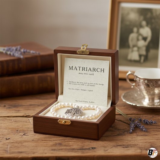 Matriarch Definition Minimalist Jewelry Box Insert スクエア名刺