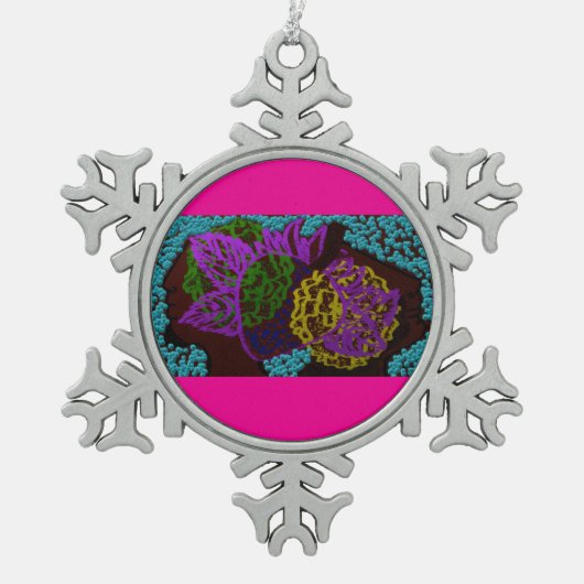 Matrimony スノーフレークピューターオーナメント (正面)