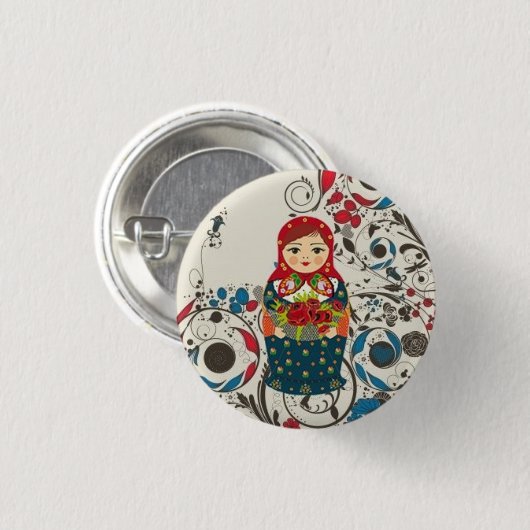 Matriochka 缶バッジ (正面&裏面)