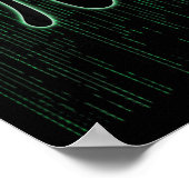 Matrix インスパイア Pi Day 3.14 Number Pi Symbol Math ポスター (角)
