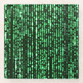 Matrix code Be a warrior againt the system ガラスコースター (正面)