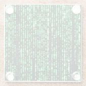 Matrix code Be a warrior againt the system  ガラスコースター (裏面)