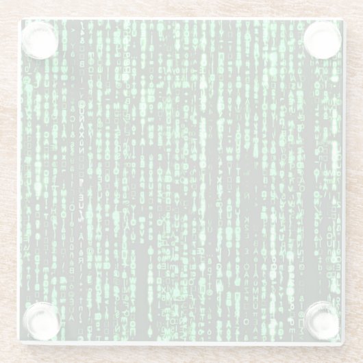 Matrix code Be a warrior againt the system ガラスコースター (裏面)