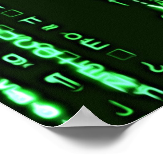 Matrix code Be a warrior againt the system ポスター (角)