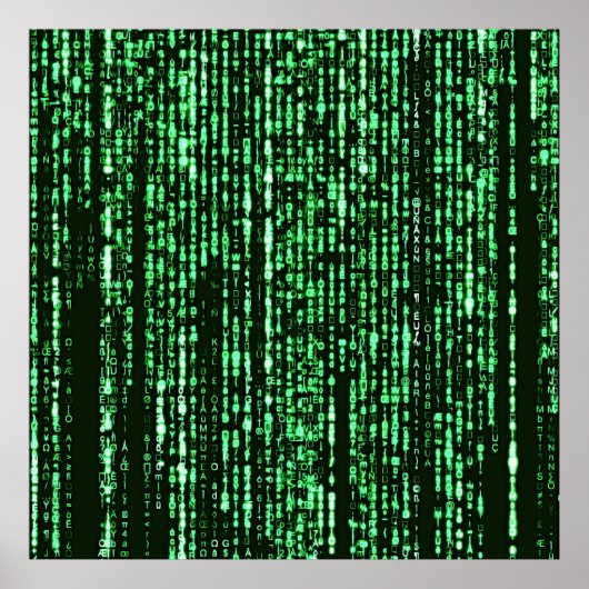 Matrix code Be a warrior againt the system ポスター (正面)