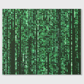 Matrix code Be a warrior againt the system ラッピングペーパー (フラット)