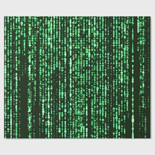 Matrix code Be a warrior againt the system  ラッピングペーパー (フラット)