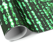 Matrix code Be a warrior againt the system  ラッピングペーパー (ロールコーナー)