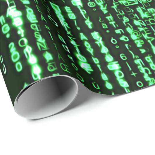 Matrix code Be a warrior againt the system ラッピングペーパー (ロールコーナー)