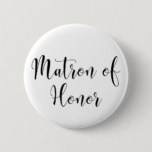 Matron of Honorブラックスクリプトタイポグラフィ(30) 缶バッジ