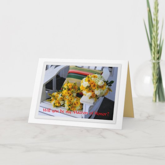 Matron of Honor、Bouquets、Adirondack Chair 招待状 (正面)