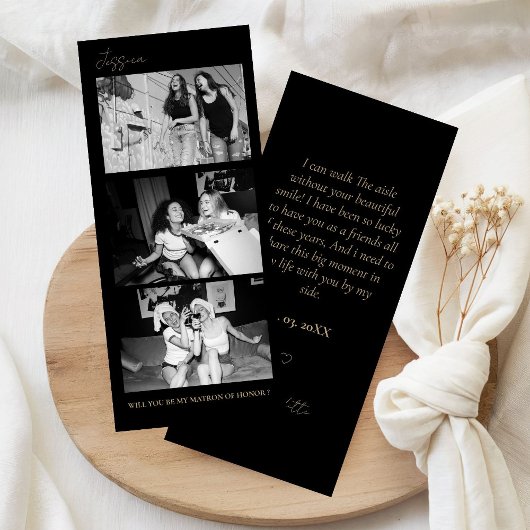 Matron of Honor Proposal Photo Strip Photo Booth セーブザデート