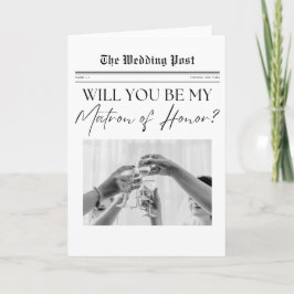 Matron of Honor Proposal USAシンプル, Newspaper カード