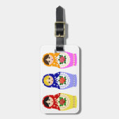 Matryoschkaの人形の荷物のラベル ラゲッジタグ (正面縦)