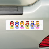 Matryoschkaの人形 バンパーステッカー (車上)